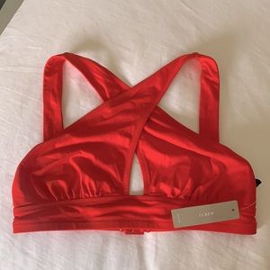 J. Crew NWT criss cross bikini top